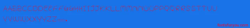 BabyPotato Font – Red Fonts on Blue Background