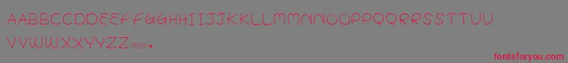 BabyPotato Font – Red Fonts on Gray Background