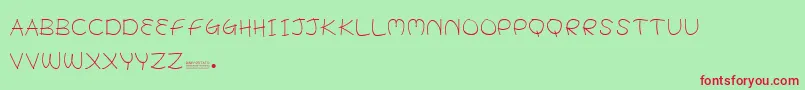 BabyPotato Font – Red Fonts on Green Background