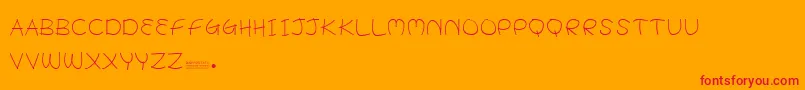 BabyPotato Font – Red Fonts on Orange Background