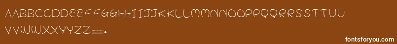BabyPotato Font – White Fonts on Brown Background