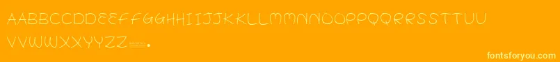 BabyPotato Font – Yellow Fonts on Orange Background