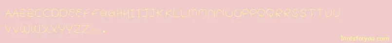 BabyPotato-Schriftart – Gelbe Schriften auf rosa Hintergrund