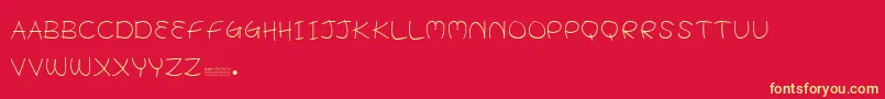 BabyPotato Font – Yellow Fonts on Red Background