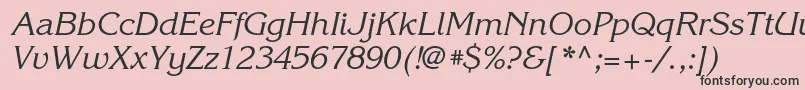 KorinnacItalic Font – Black Fonts on Pink Background