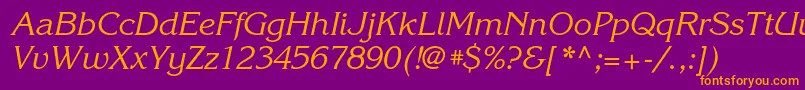 KorinnacItalic Font – Orange Fonts on Purple Background