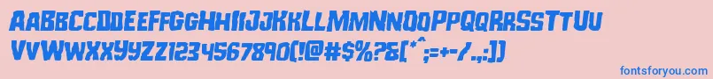 Monsterhuntersemital Font – Blue Fonts on Pink Background