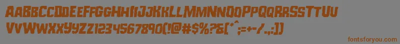 Monsterhuntersemital Font – Brown Fonts on Gray Background