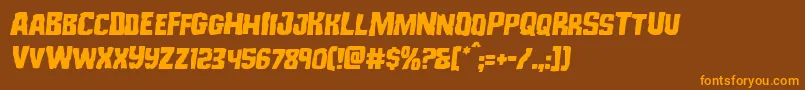 Monsterhuntersemital Font – Orange Fonts on Brown Background