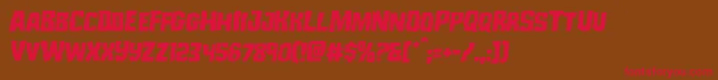 Monsterhuntersemital Font – Red Fonts on Brown Background