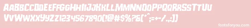 Monsterhuntersemital Font – White Fonts on Pink Background