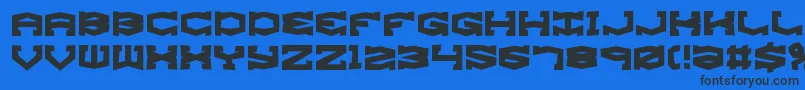 GyroseShiftBrk Font – Black Fonts on Blue Background