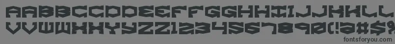 GyroseShiftBrk-fontti – mustat fontit harmaalla taustalla