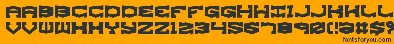 GyroseShiftBrk Font – Black Fonts on Orange Background