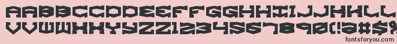 GyroseShiftBrk Font – Black Fonts on Pink Background