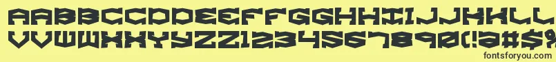 GyroseShiftBrk Font – Black Fonts on Yellow Background