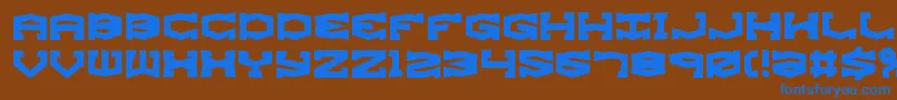 GyroseShiftBrk-fontti – siniset fontit ruskealla taustalla