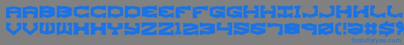 GyroseShiftBrk-fontti – siniset fontit harmaalla taustalla