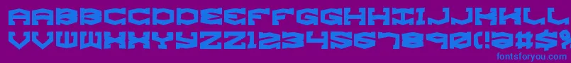 GyroseShiftBrk Font – Blue Fonts on Purple Background