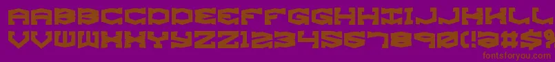 GyroseShiftBrk Font – Brown Fonts on Purple Background