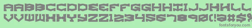 GyroseShiftBrk Font – Gray Fonts on Green Background