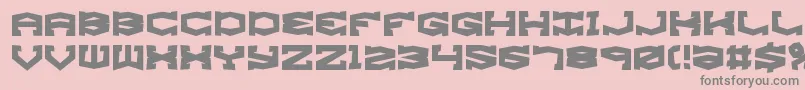 フォントGyroseShiftBrk – ピンクの背景に灰色の文字