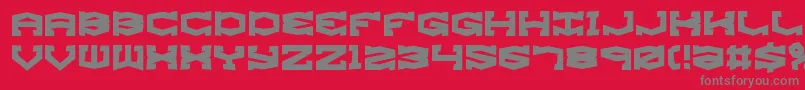 GyroseShiftBrk Font – Gray Fonts on Red Background