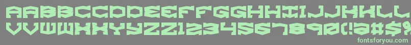 GyroseShiftBrk Font – Green Fonts on Gray Background