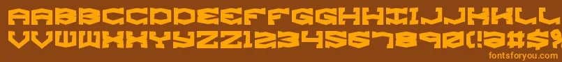 GyroseShiftBrk Font – Orange Fonts on Brown Background