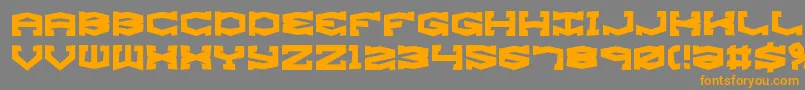 GyroseShiftBrk-Schriftart – Orangefarbene Schriften auf grauem Hintergrund