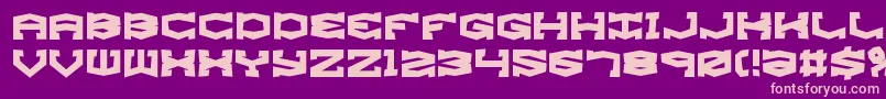 フォントGyroseShiftBrk – 紫の背景にピンクのフォント