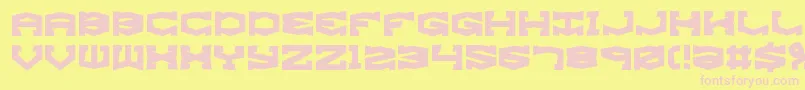 GyroseShiftBrk Font – Pink Fonts on Yellow Background