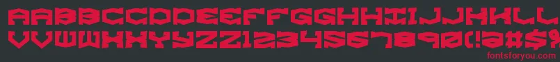 GyroseShiftBrk Font – Red Fonts on Black Background