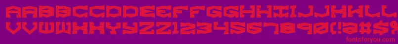 フォントGyroseShiftBrk – 紫の背景に赤い文字