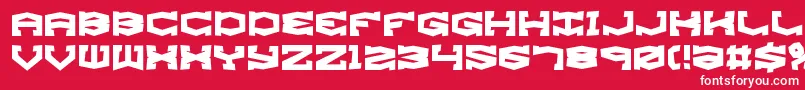 フォントGyroseShiftBrk – 赤い背景に白い文字