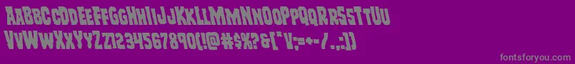 Freakfinderleft Font – Gray Fonts on Purple Background