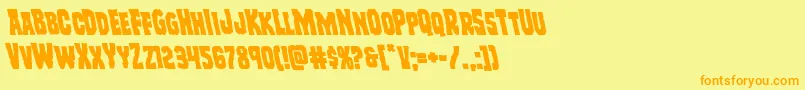 Freakfinderleft Font – Orange Fonts on Yellow Background