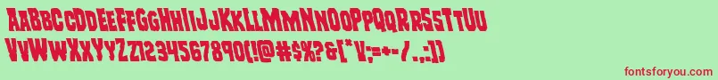 Freakfinderleft Font – Red Fonts on Green Background