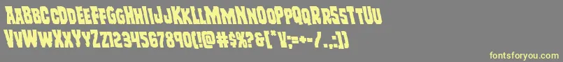 Freakfinderleft Font – Yellow Fonts on Gray Background