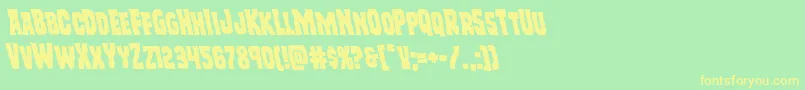 Freakfinderleft Font – Yellow Fonts on Green Background