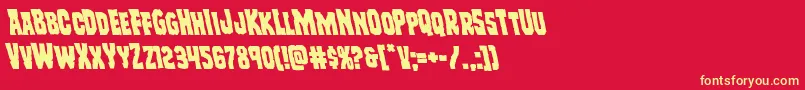 Freakfinderleft Font – Yellow Fonts on Red Background