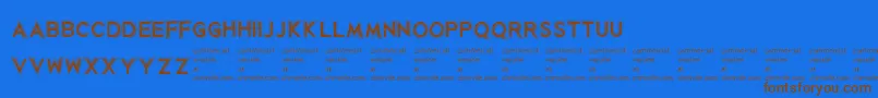 KorribanRegular Font – Brown Fonts on Blue Background