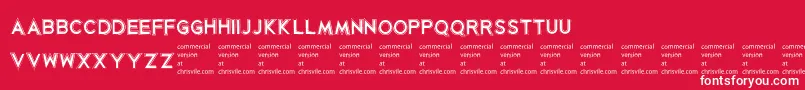 KorribanRegular Font – White Fonts on Red Background