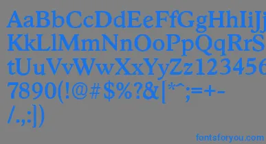 StratfordserialMediumRegular font – Blue Fonts On Gray Background