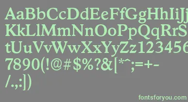 StratfordserialMediumRegular font – Green Fonts On Gray Background