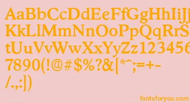 StratfordserialMediumRegular font – Orange Fonts On Pink Background