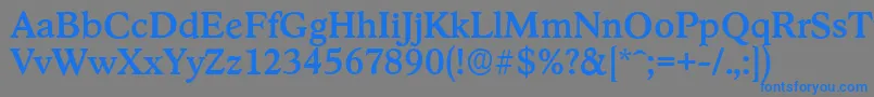 StratfordserialMediumRegular Font – Blue Fonts on Gray Background