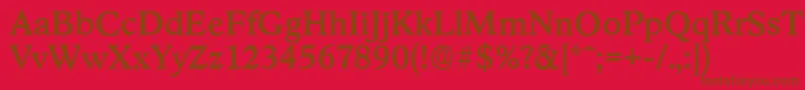StratfordserialMediumRegular Font – Brown Fonts on Red Background