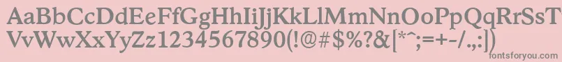 StratfordserialMediumRegular Font – Gray Fonts on Pink Background