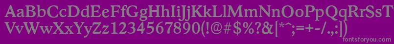 StratfordserialMediumRegular Font – Gray Fonts on Purple Background
